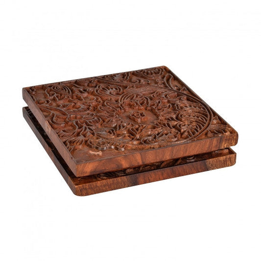 Buy Floral printed Sooraj Mukhi Coaster 2 Craft