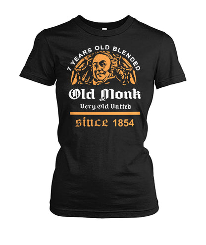 Buy Old Monk - Women's Round Neck Black Apparel