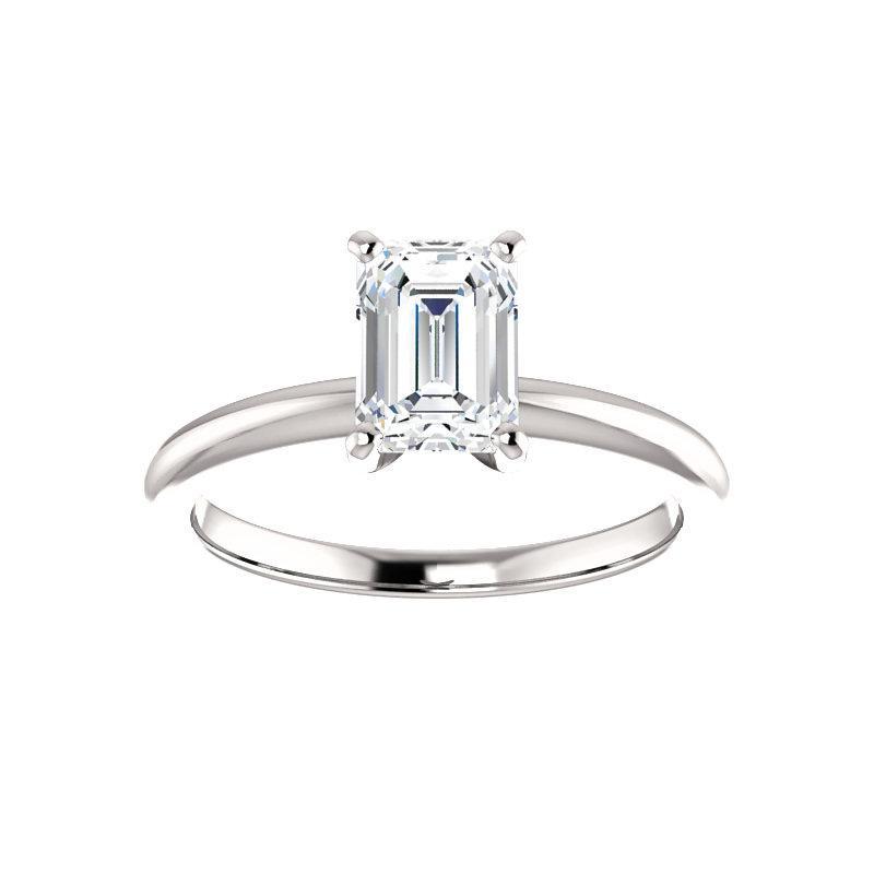 Buy The Four Prongs Moissanite Emerald Solitaire