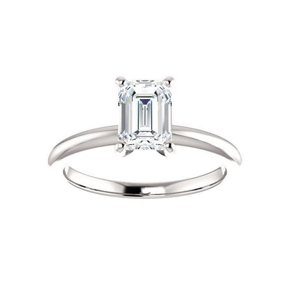 Buy The Four Prongs Moissanite Emerald Solitaire