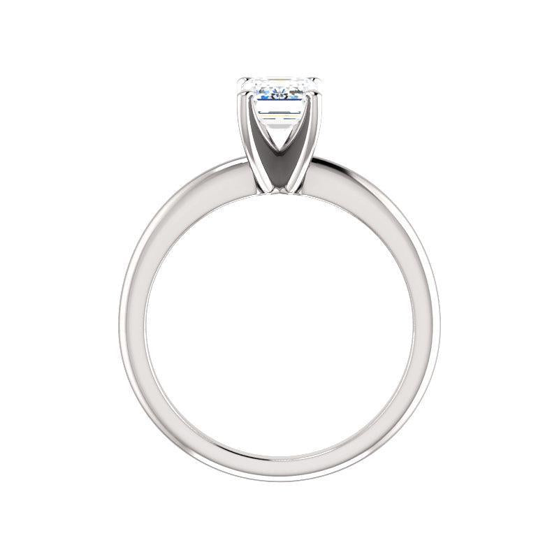 Buy The Four Prongs Moissanite Emerald Solitaire