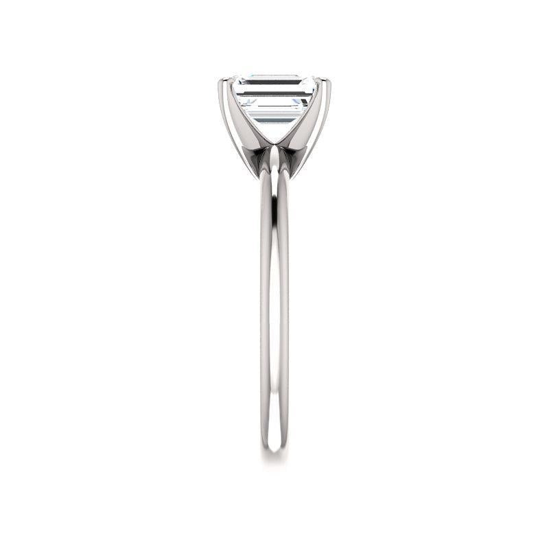 Buy The Four Prongs Moissanite Emerald Solitaire