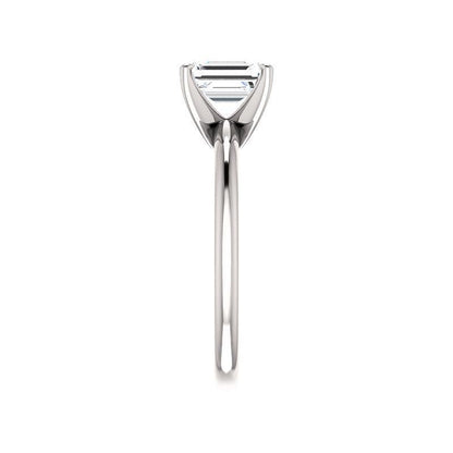 Buy The Four Prongs Moissanite Emerald Solitaire
