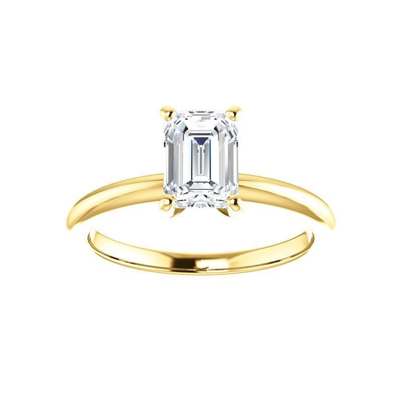 Buy The Four Prongs Moissanite Emerald Solitaire