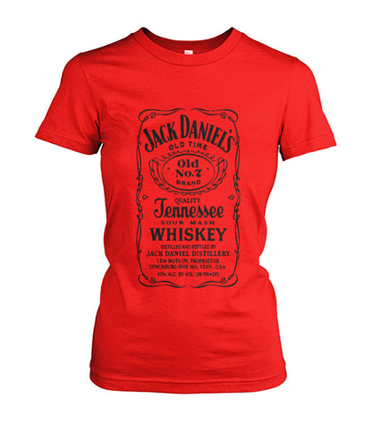 Buy Jack Danial Fans - Womens Round Neck Tees Red Apparel