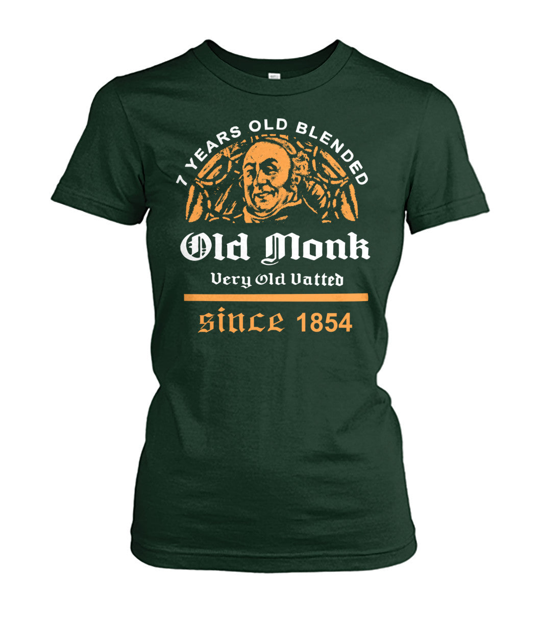 Buy Old Monk - Women's Round Neck Forest Green Apparel