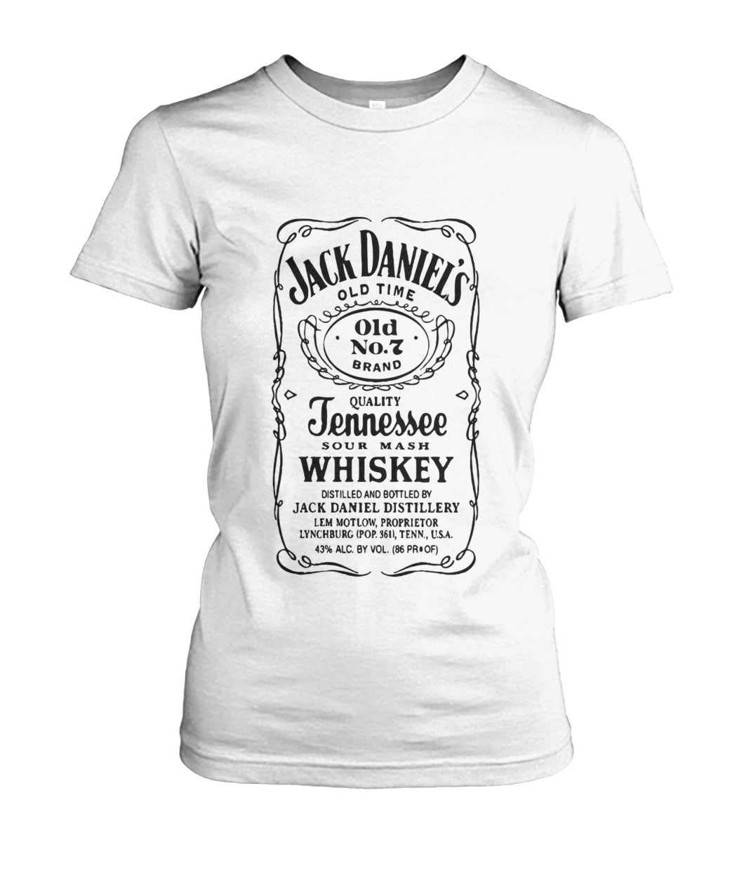 Buy Jack Danial Fans - Womens Round Neck Tees White Apparel