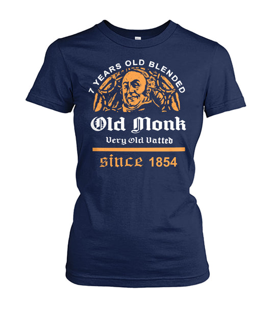 Buy Old Monk - Women's Round Neck Navy Apparel