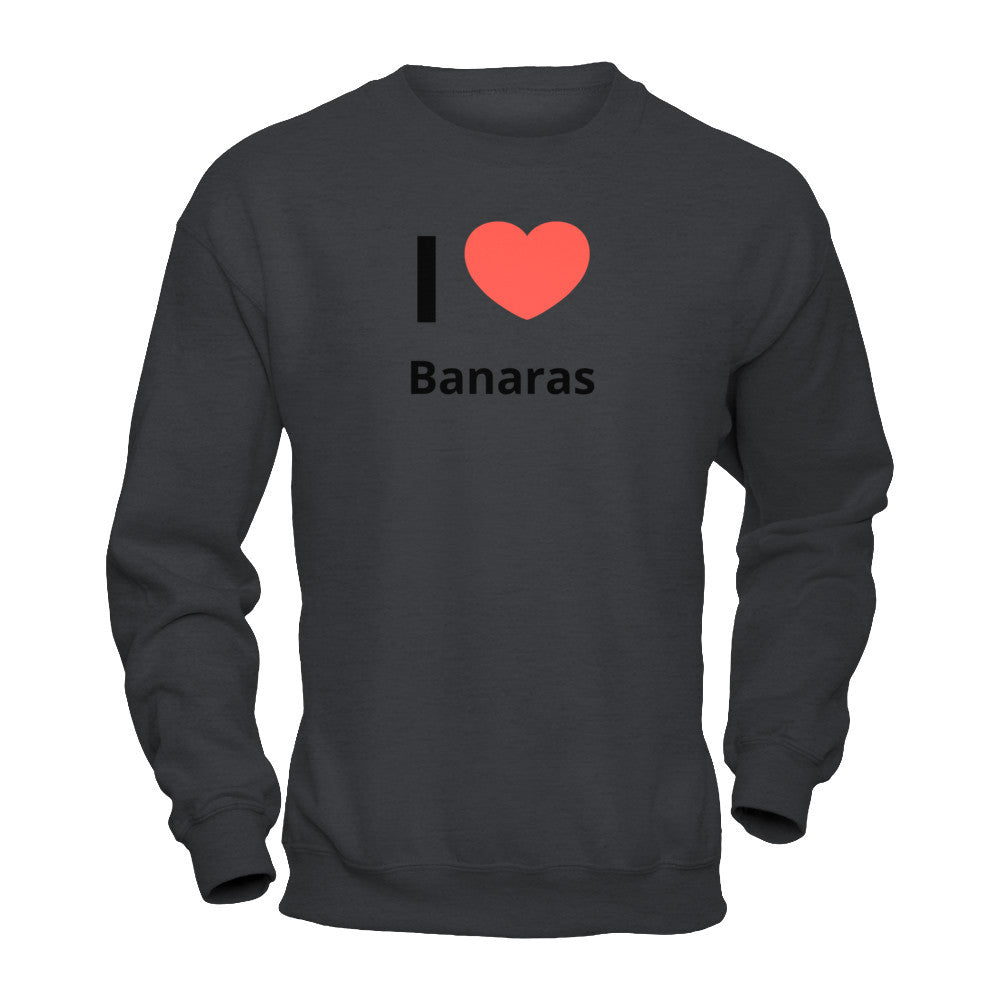 Buy I love Banaras Dark Heather Pullover Sweatshirt
