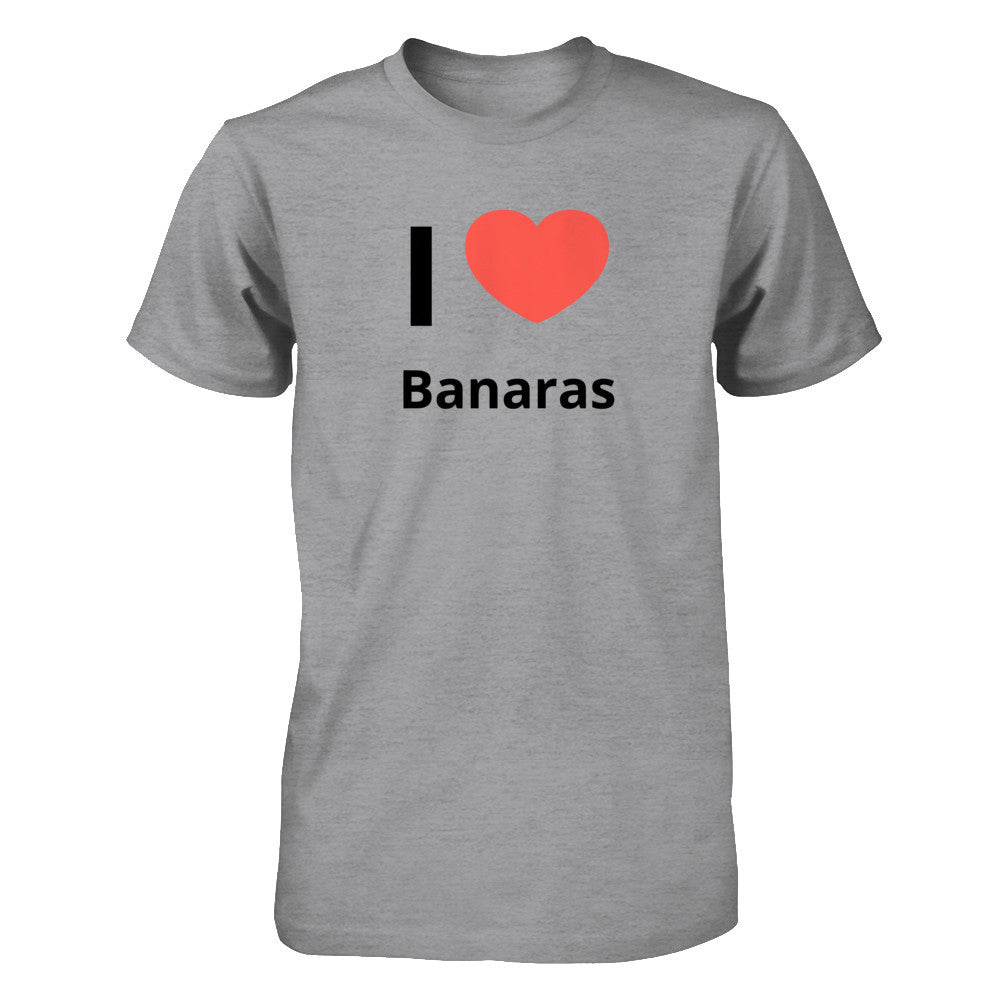Buy I love Banaras Heather Grey Short Sleeve Tee
