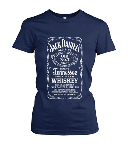 Buy Jack Danial Fans - Womens Round Neck Tees Navy Apparel