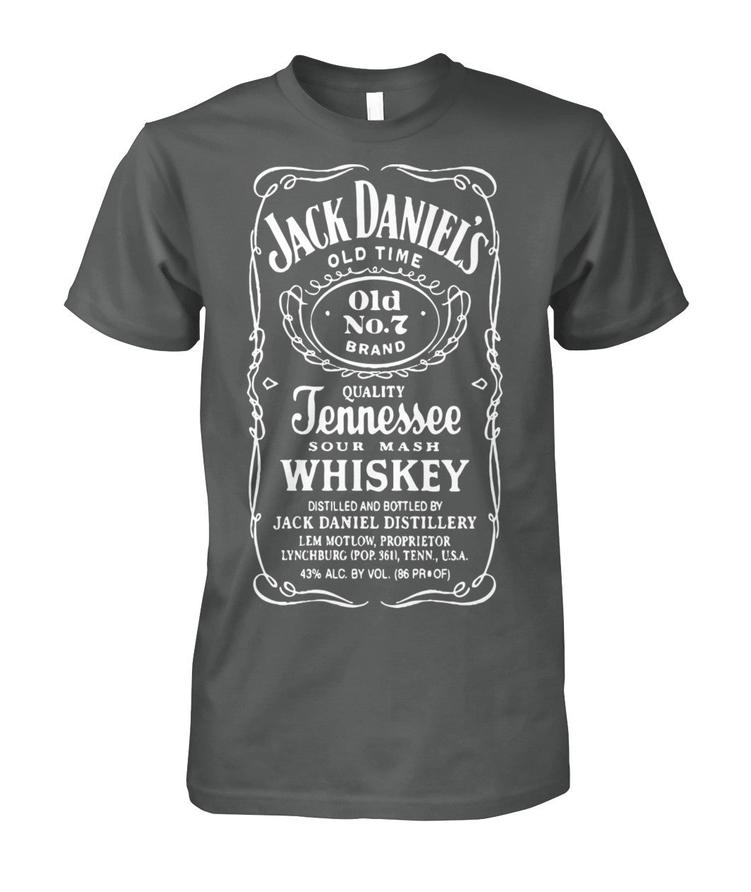 Buy Copy of Jack Danial Fans exclusive - Mens Round Neck Tees Dark Heather Apparel