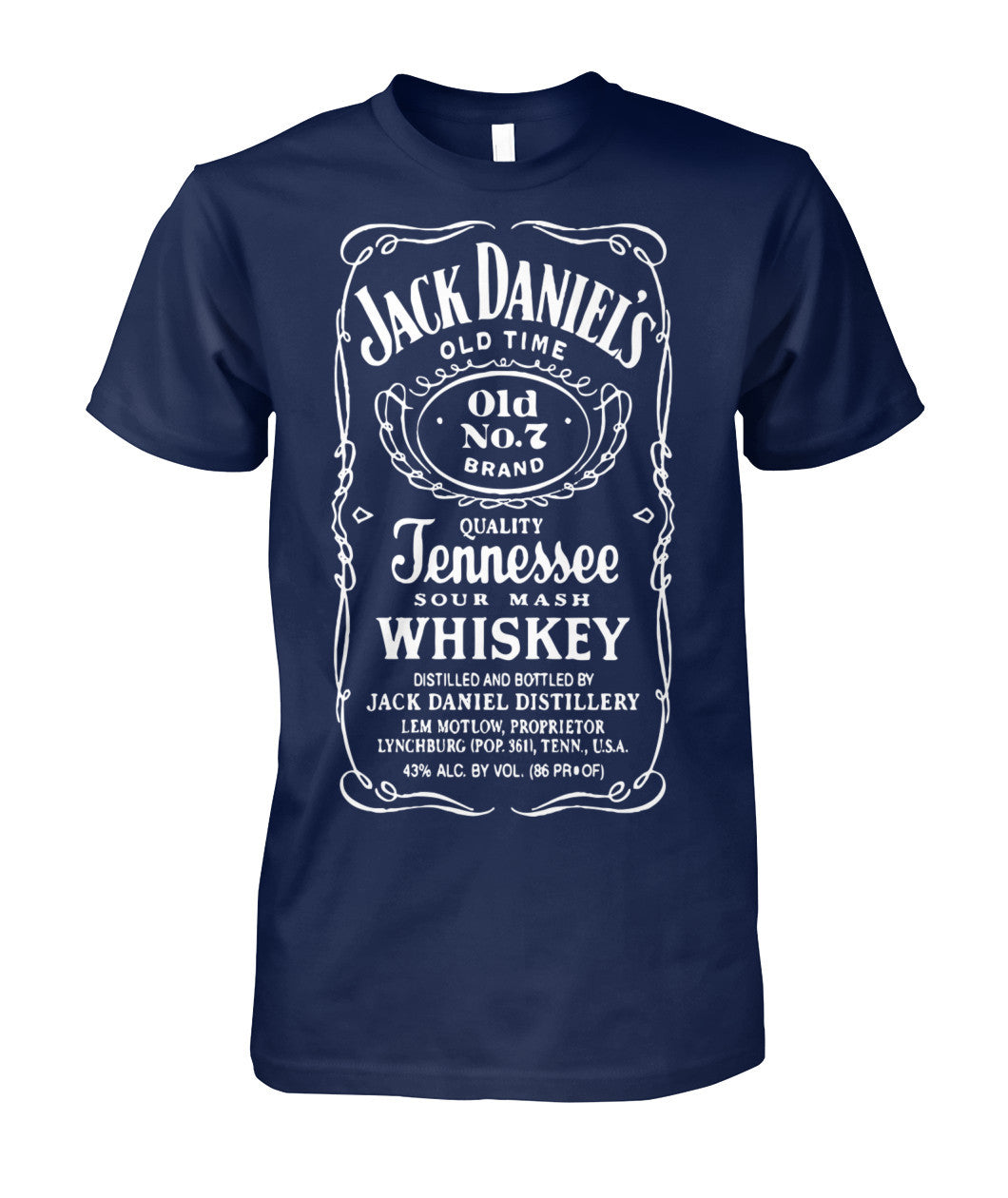 Buy Copy of Jack Danial Fans exclusive - Mens Round Neck Tees Navy Apparel