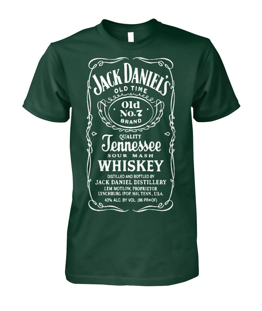 Buy Copy of Jack Danial Fans exclusive - Mens Round Neck Tees Forest Green Apparel