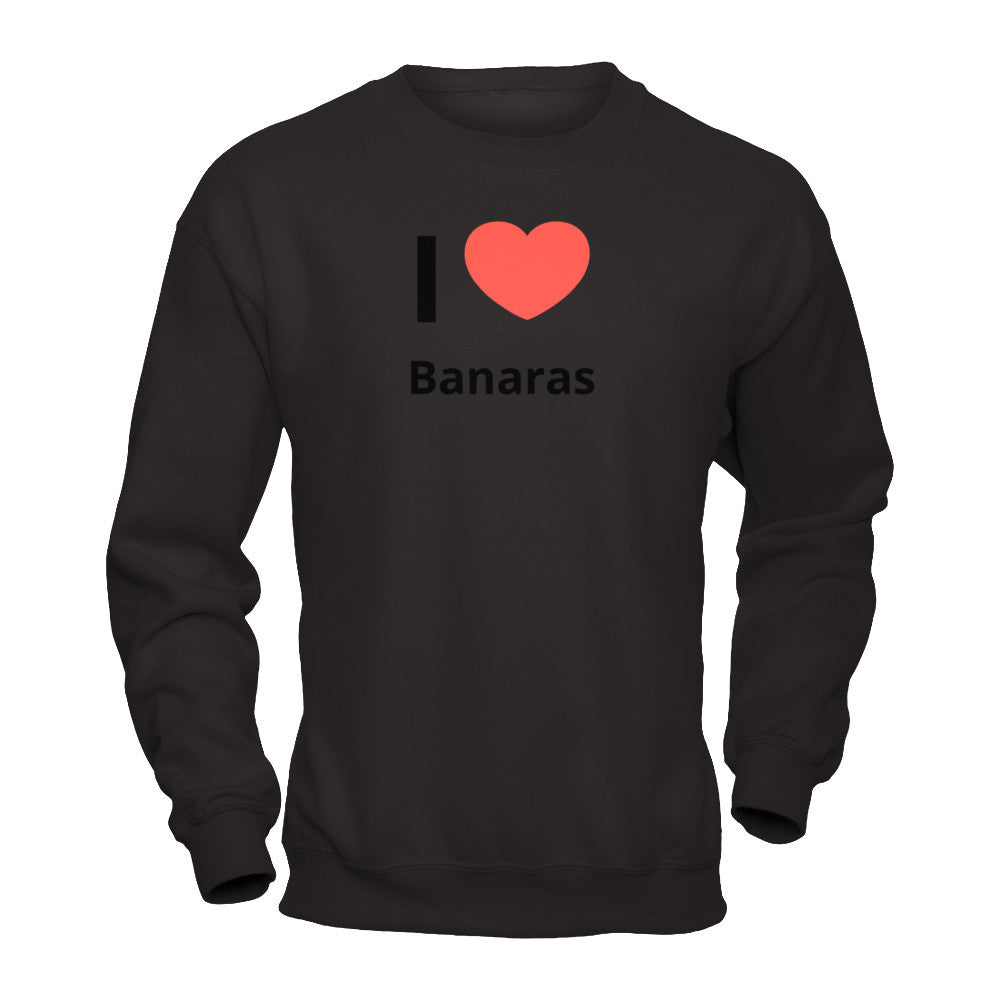 Buy I love Banaras Black Pullover Sweatshirt