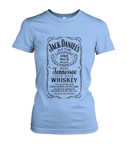 Buy Jack Danial Fans - Womens Round Neck Tees Light Blue Apparel