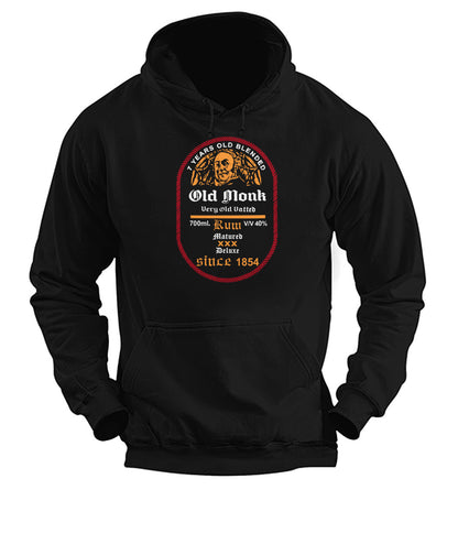 Buy Old Monk - Hoodies Black Apparel